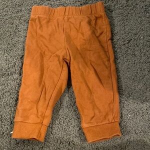 ♦️5 for $15 ♦️6-9m orange brown sweat pants